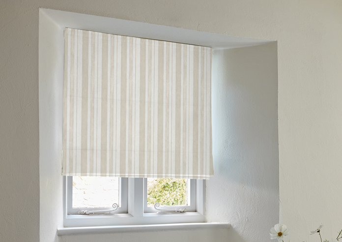 Shabby Chic by Rachel Ashwell Watercolour Stripe, Natural - Roman Blind - Image 5